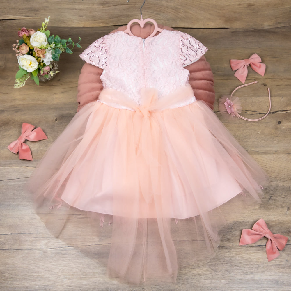Rochie cu sacou si cordeluta Kembi Roz