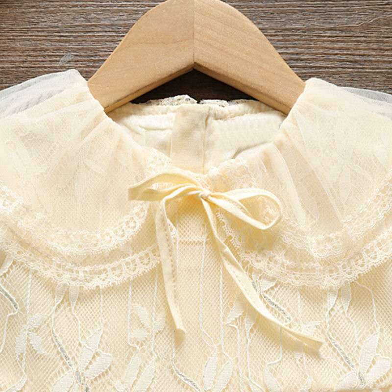 Rochie cu detalii Lariala Crem