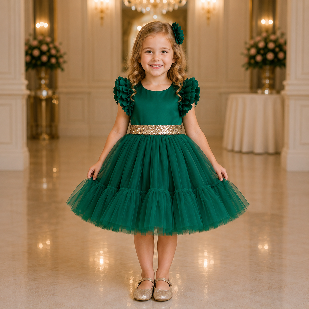 Rochie cu detalii Perusa Verde