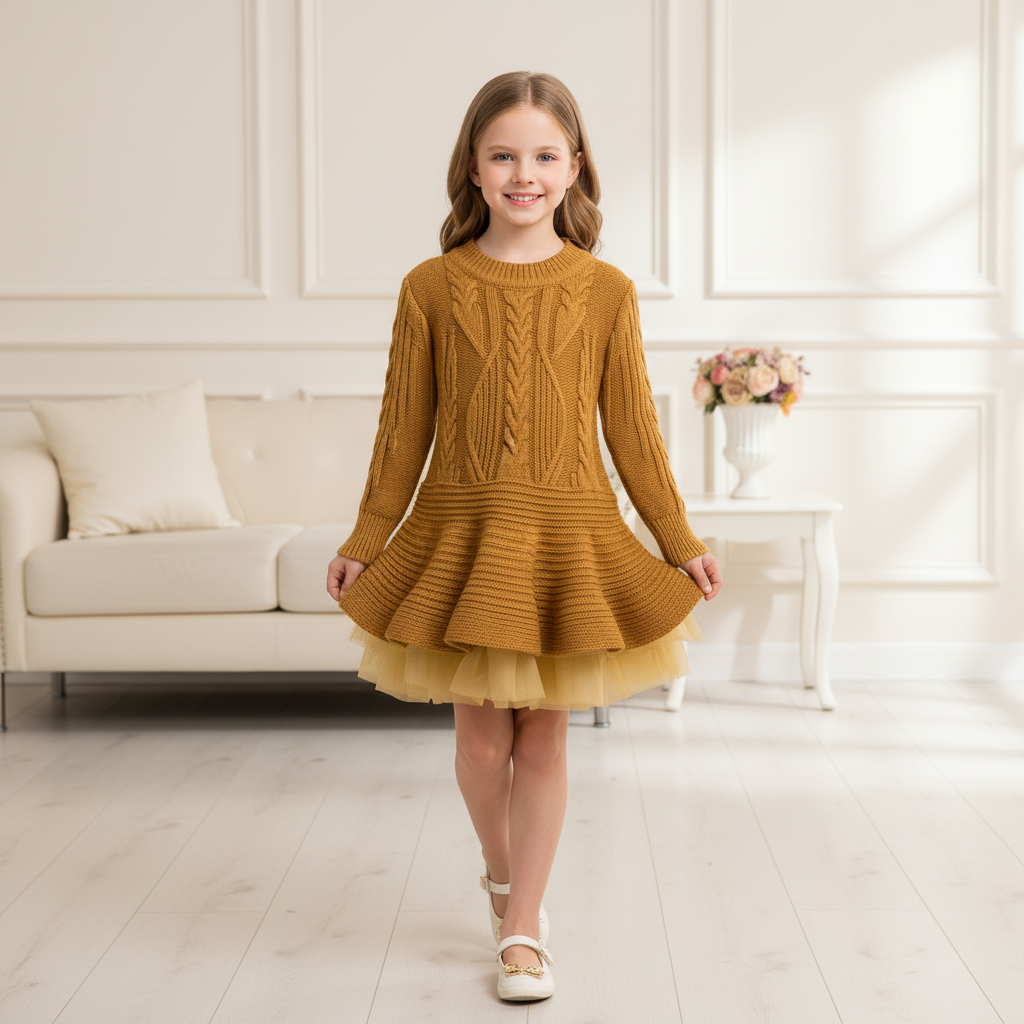 Rochie tricotata Unisa kaki