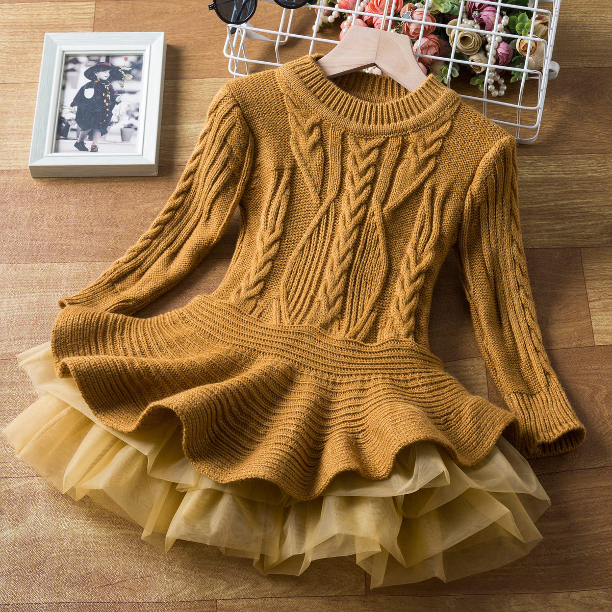 Rochie tricotata Unisa kaki