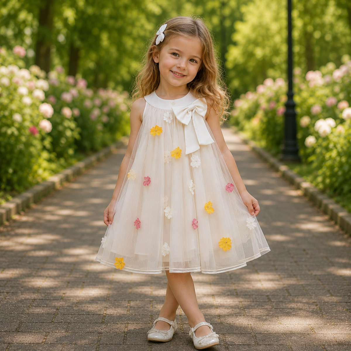 Rochie cu detalii Aramel Crem