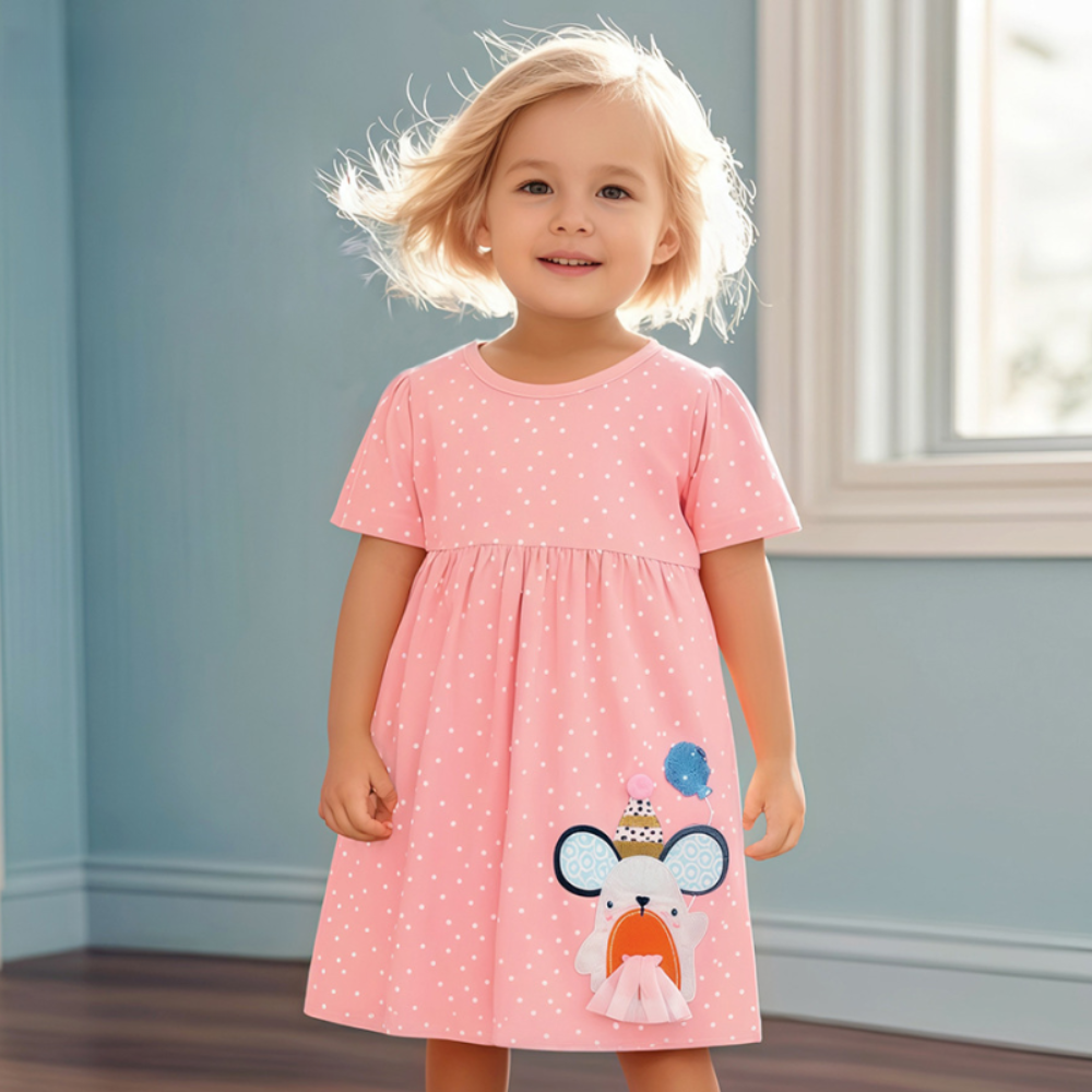 Rochie cu detalii Merta Roz