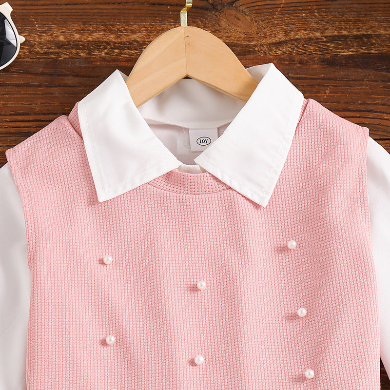 Rochie tip camasa cu vesta Zonya