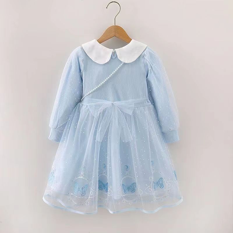 Rochie cu detalii Rivana Albastra