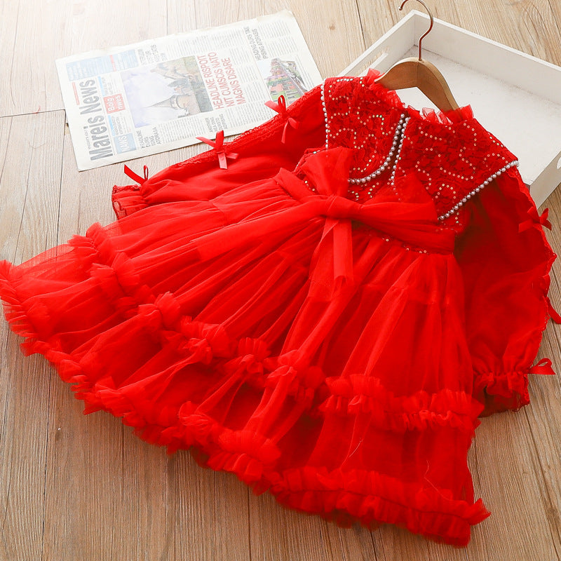 Rochie cu detalii Beatris Rosu