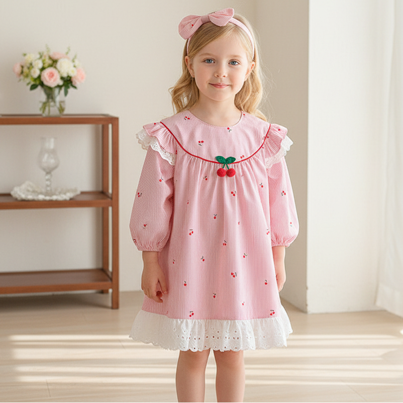 Rochie cu cordeluta Laresa Roz