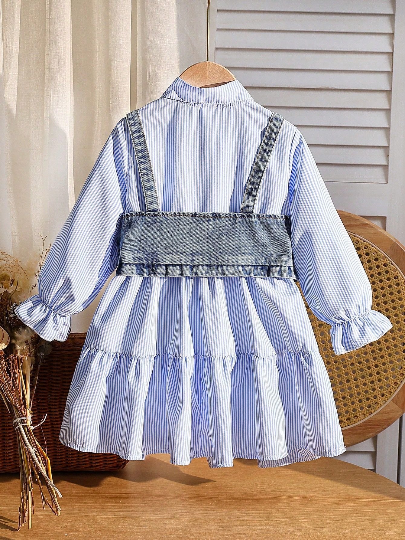 Rochie tip camasa cu vesta Zaria Albastru
