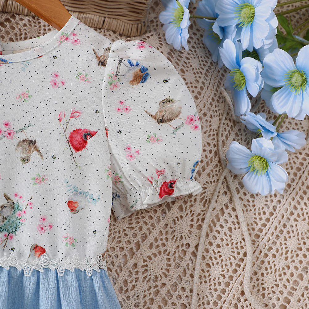 Rochie cu detalii Rysia Albastru