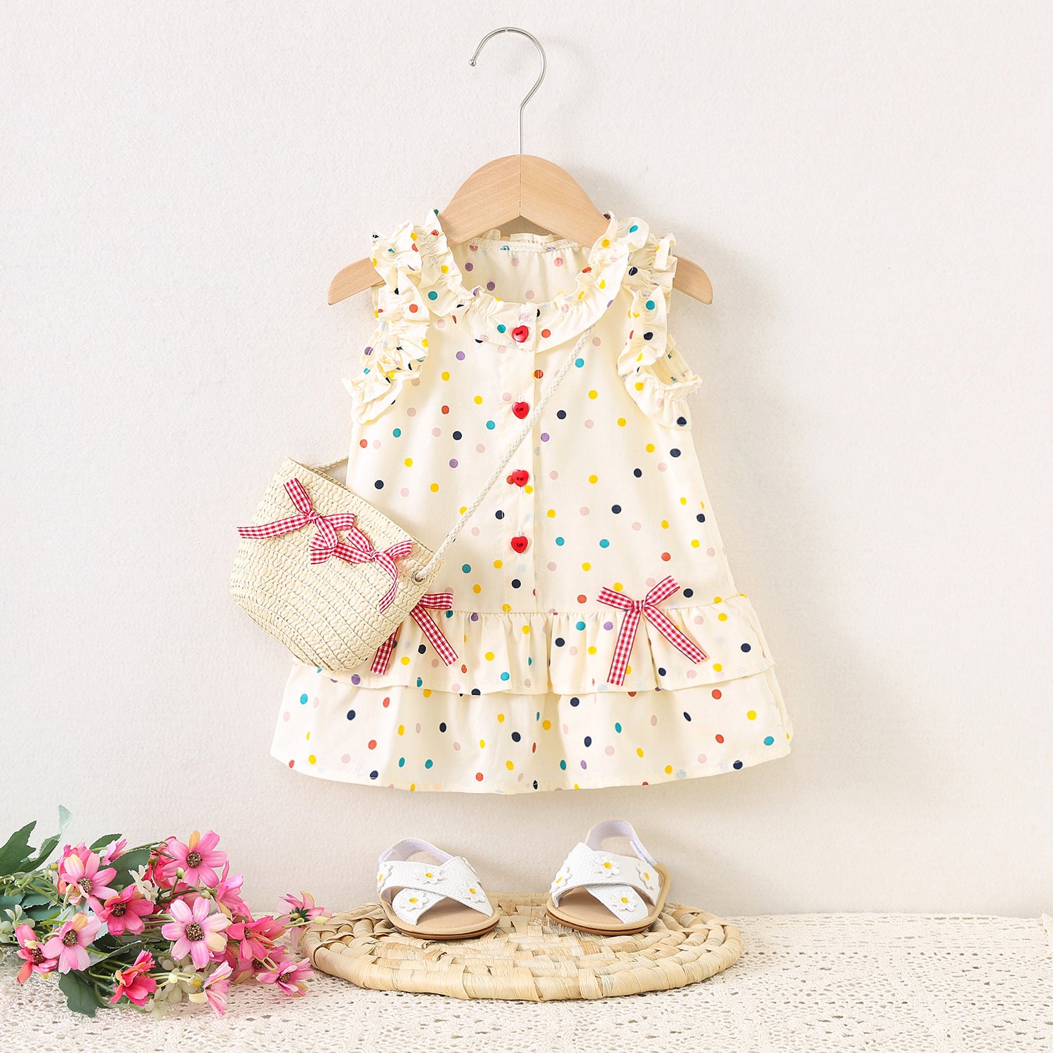 Rochie cu posetuta Ivra Crem