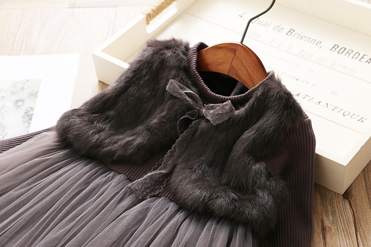 Rochie plusata pe interior Rayna Gri