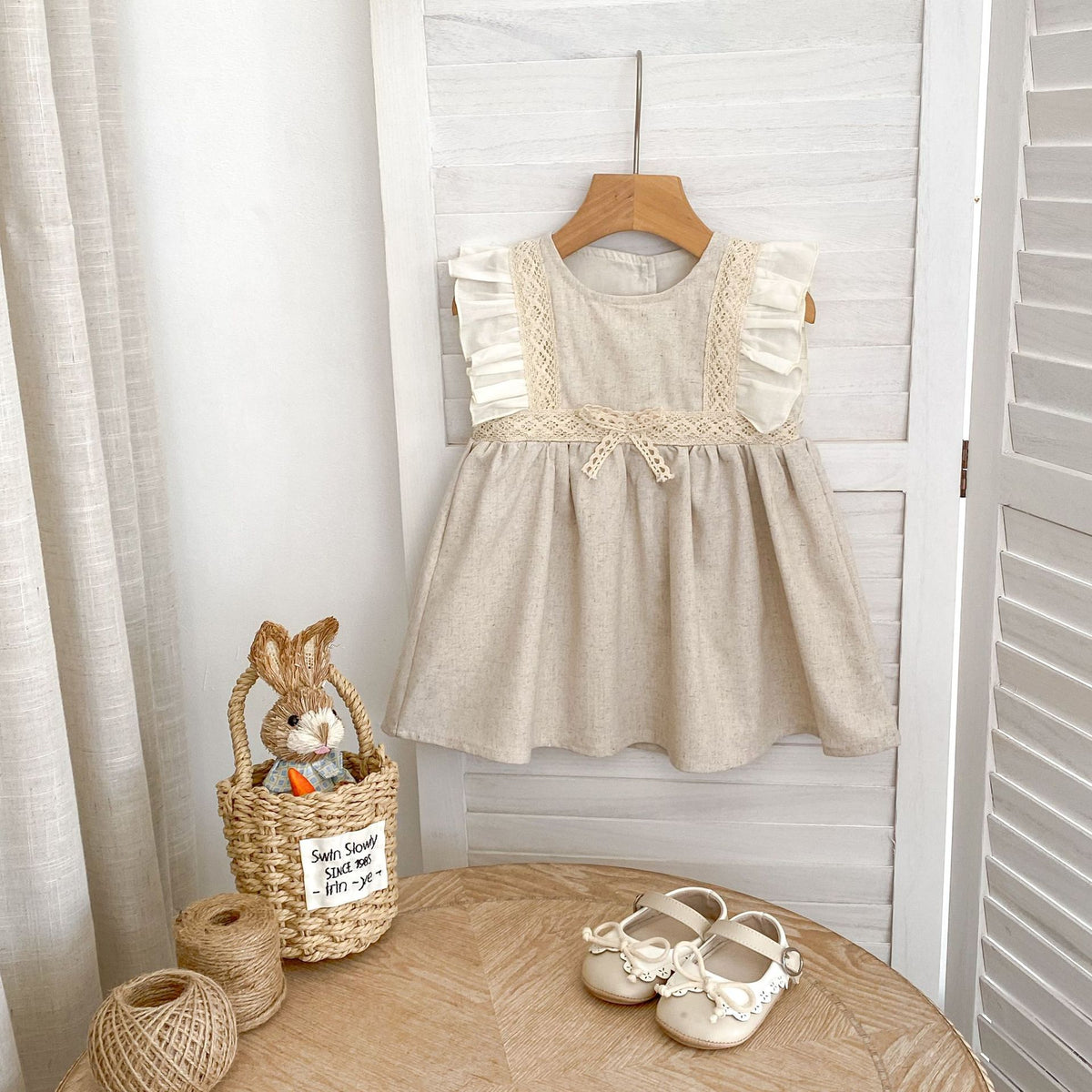 Rochie cu detalii Lurina Crem