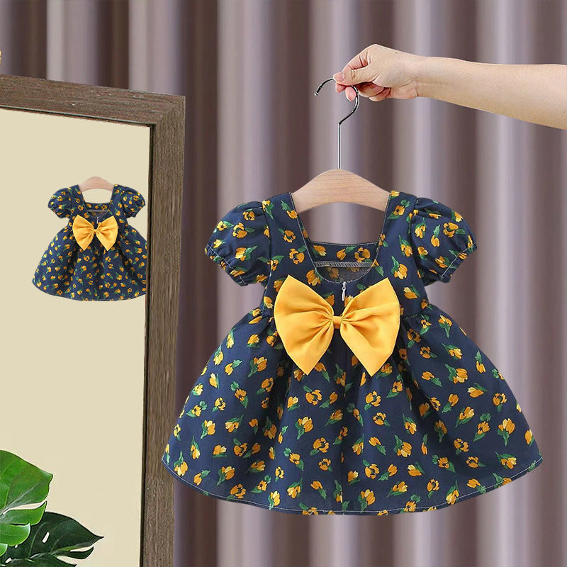 Rochie cu detalii Cazra Bleumarin