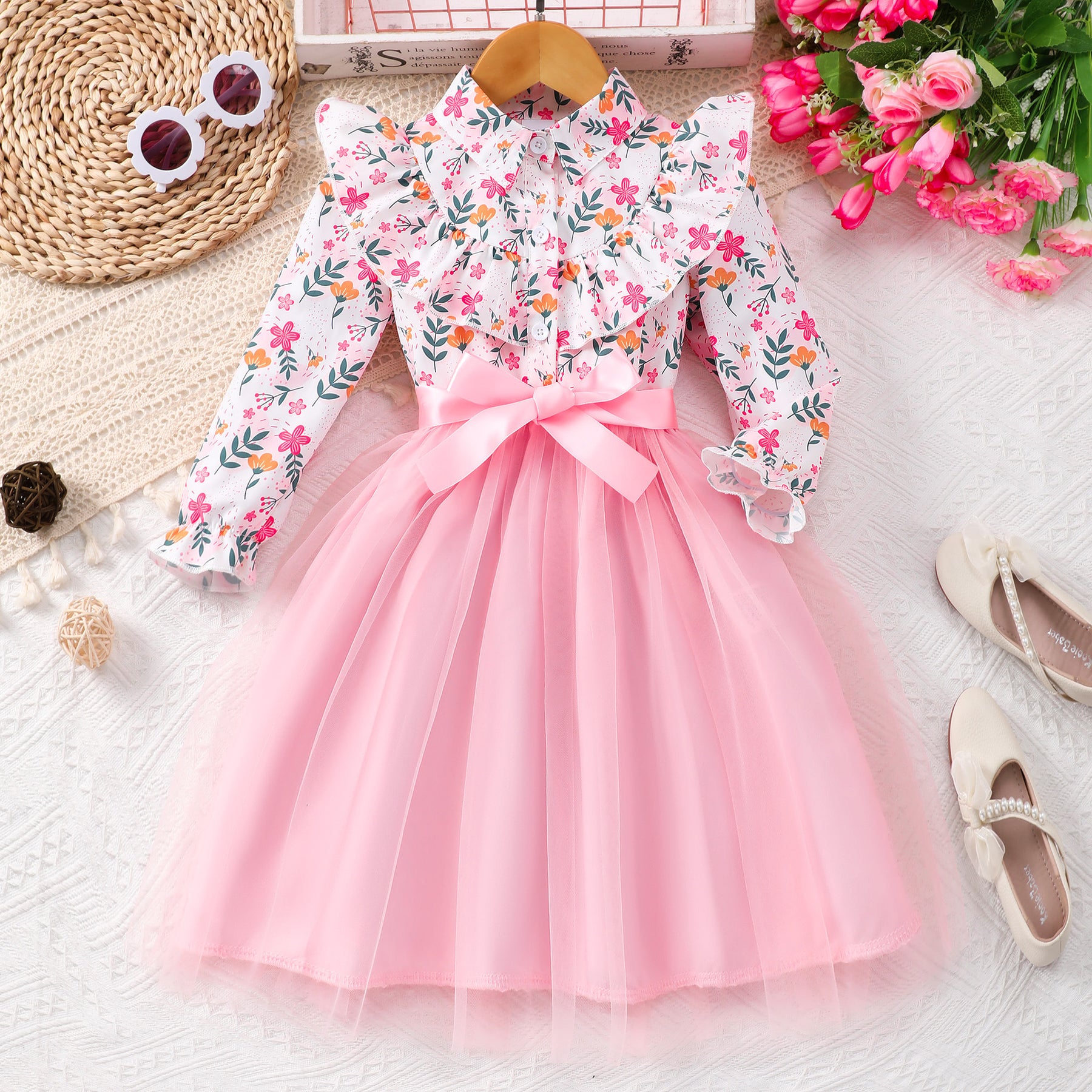 Rochie cu detalii Mirona Roz