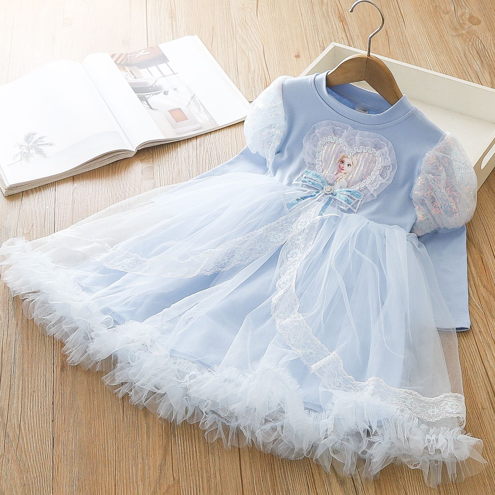 Rochie cu detalii Lovia Albastru