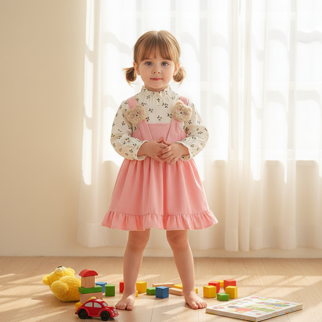 Rochie cu detalii Mamary Roz