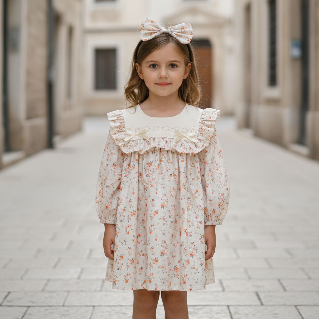 Rochie cu cordeluta Lonyra Crem