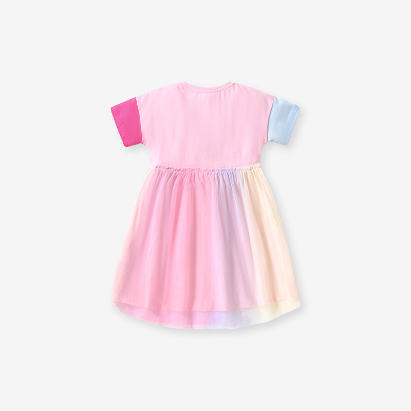 Rochie cu detalii Pink Panda Roz