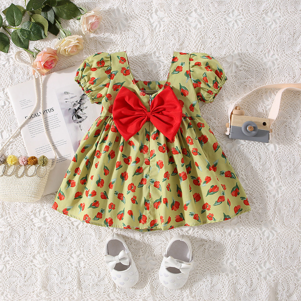 Rochie cu detalii Cazra Verde