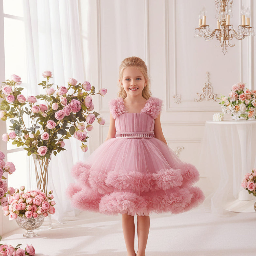 Rochie cu detalii Reben Roz