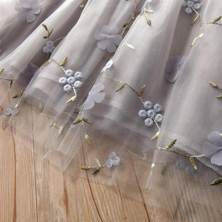 Rochie cu detalii Sariza Gri