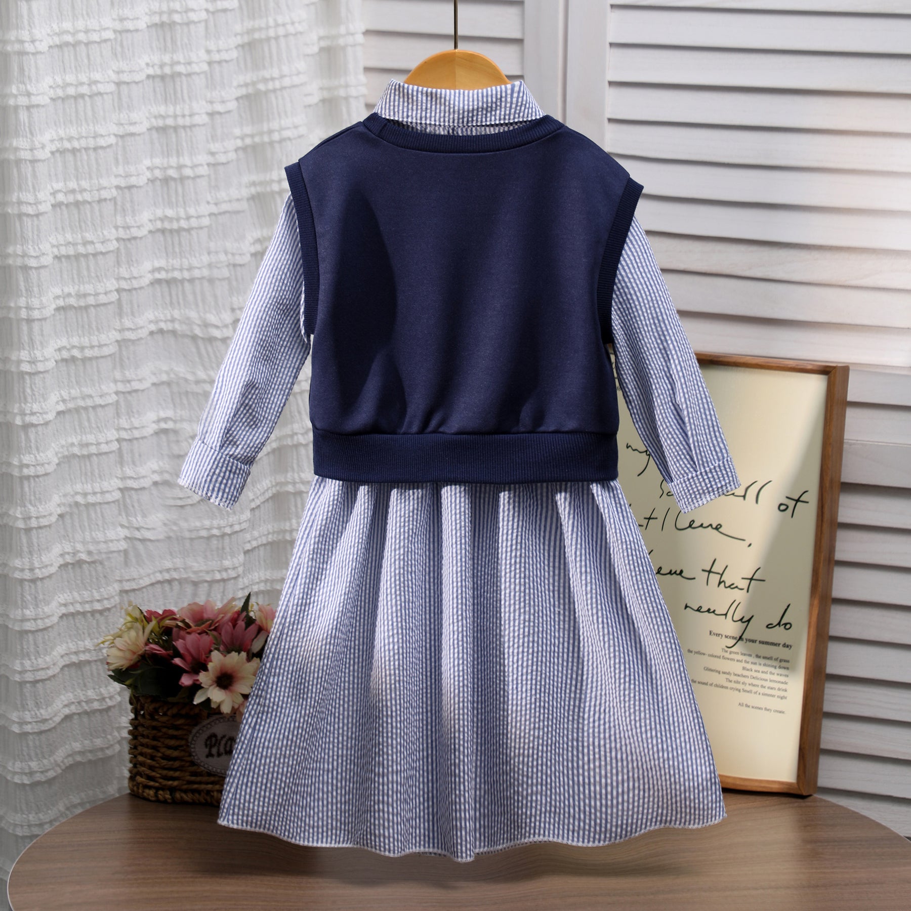 Rochie cu vesta Serla Albastru