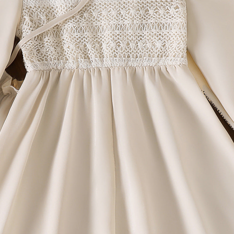 Rochie cu detalii Polenta Crem