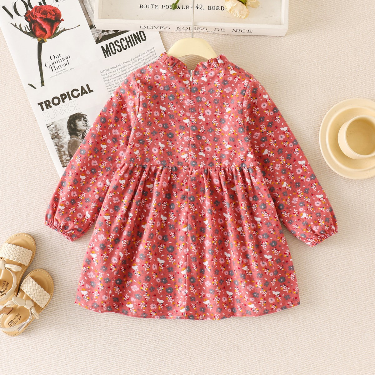 Rochie cu detalii Unna Roz