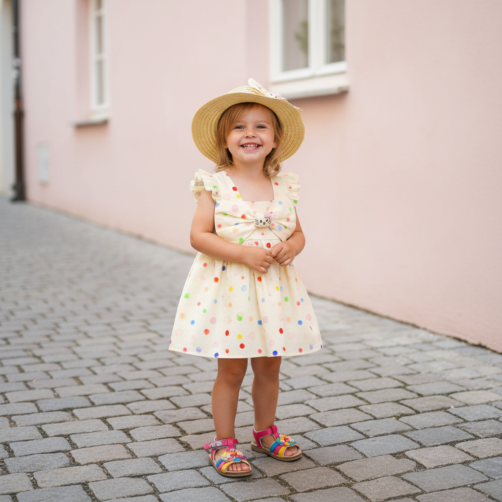 Rochie cu palarie Zorini Crem