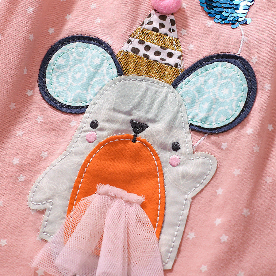 Rochie cu detalii Merta Roz