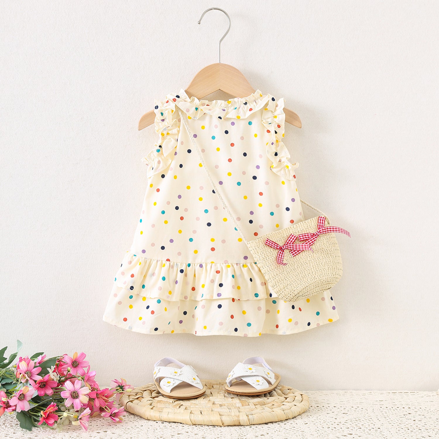 Rochie cu posetuta Ivra Crem