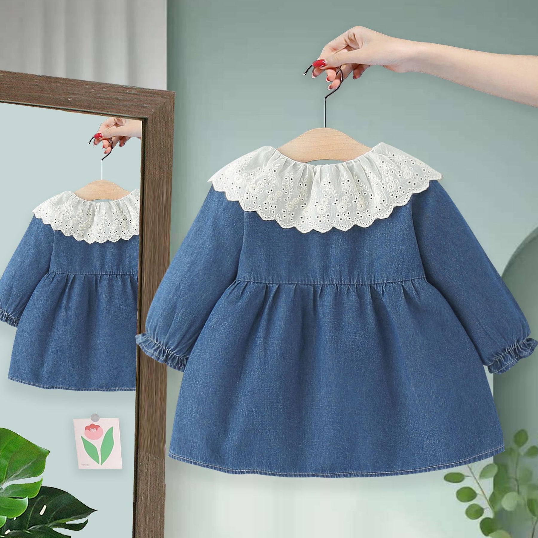Rochie cu detalii Somita Albastru Inchis