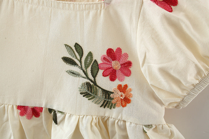 Rochie cu detalii Riara Crem