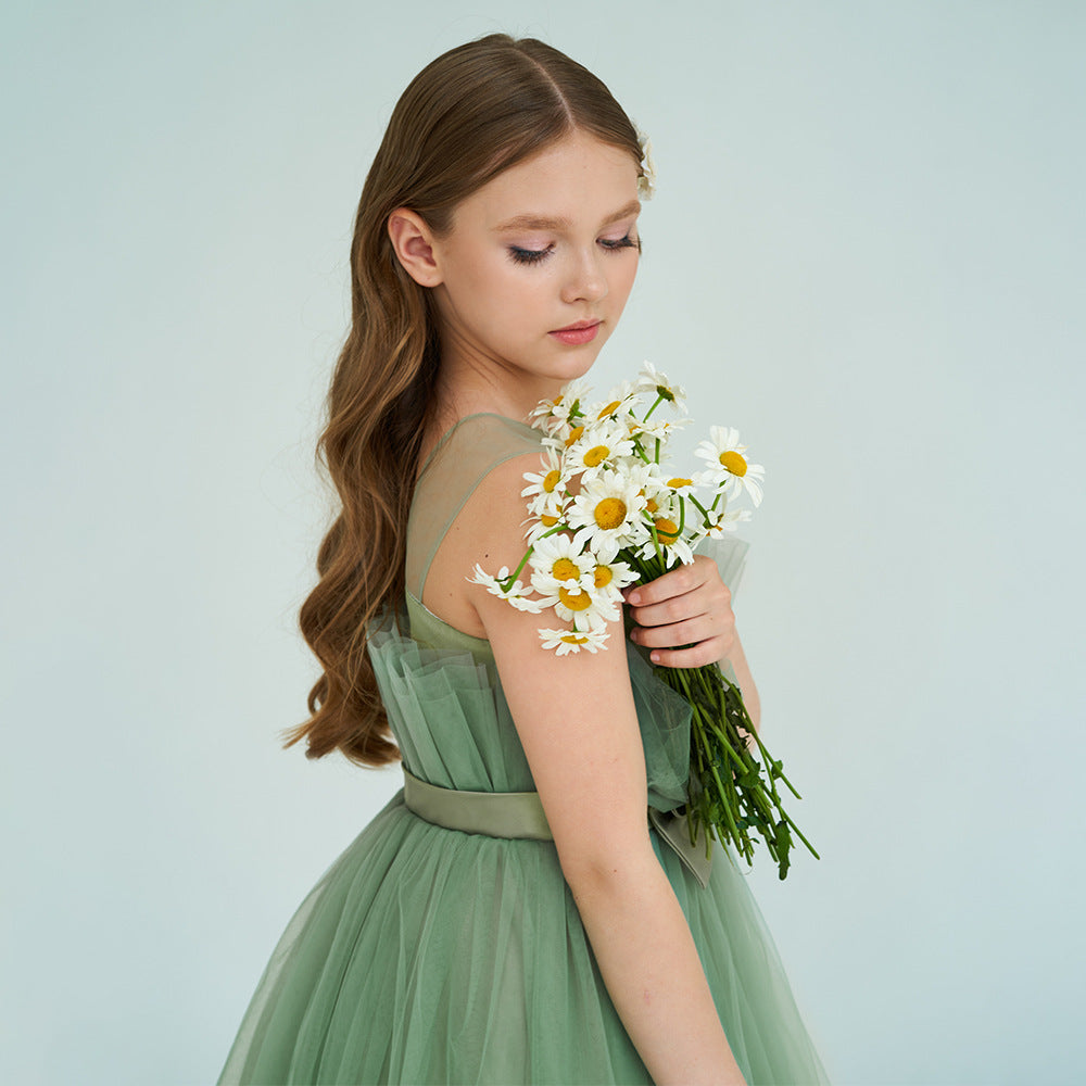 Rochie cu detalii Relifa Verde