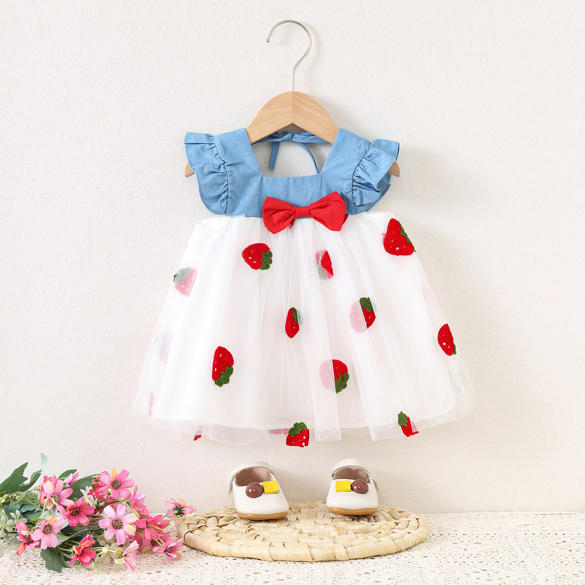 Rochie cu detalii Scala Alb