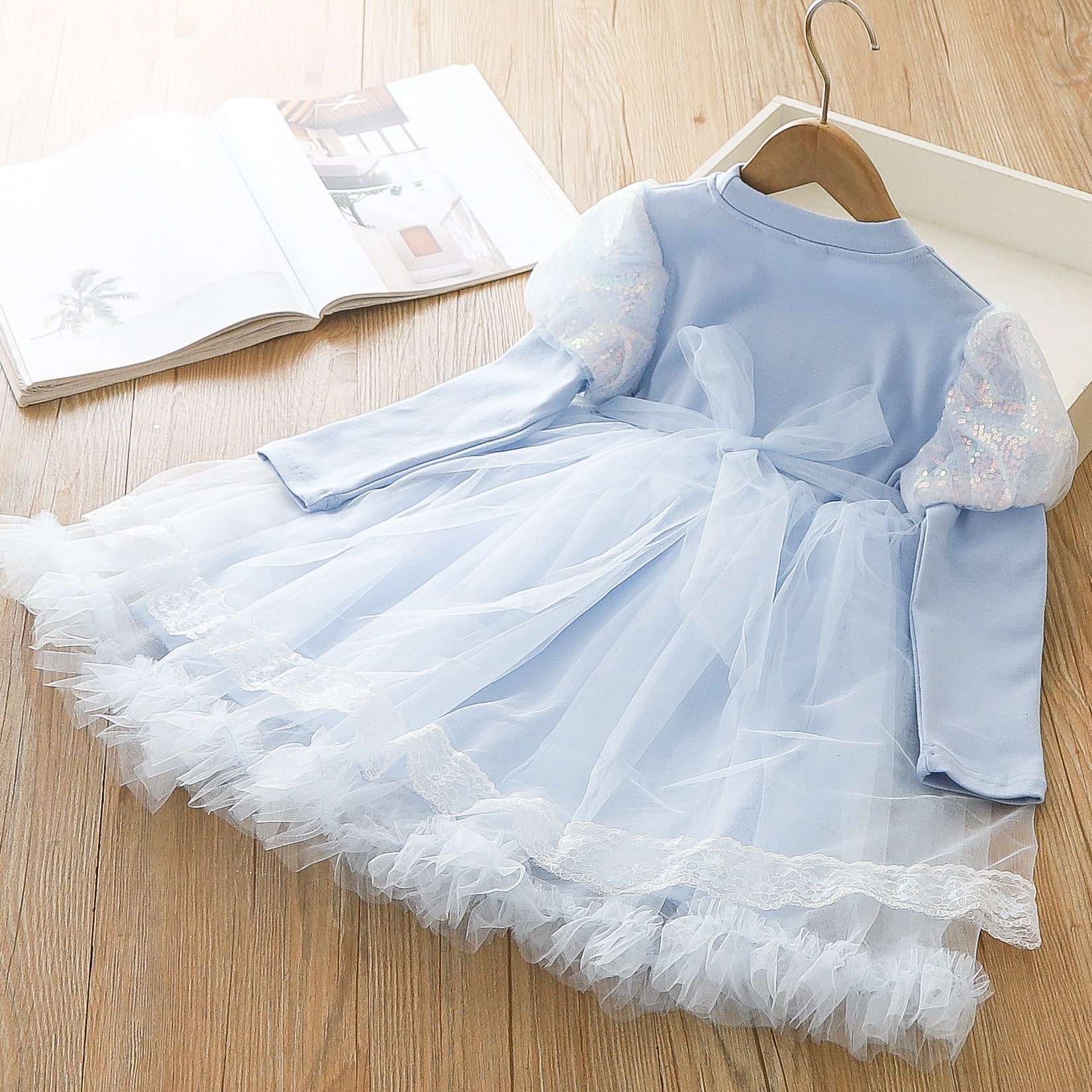 Rochie cu detalii Lovia Albastru