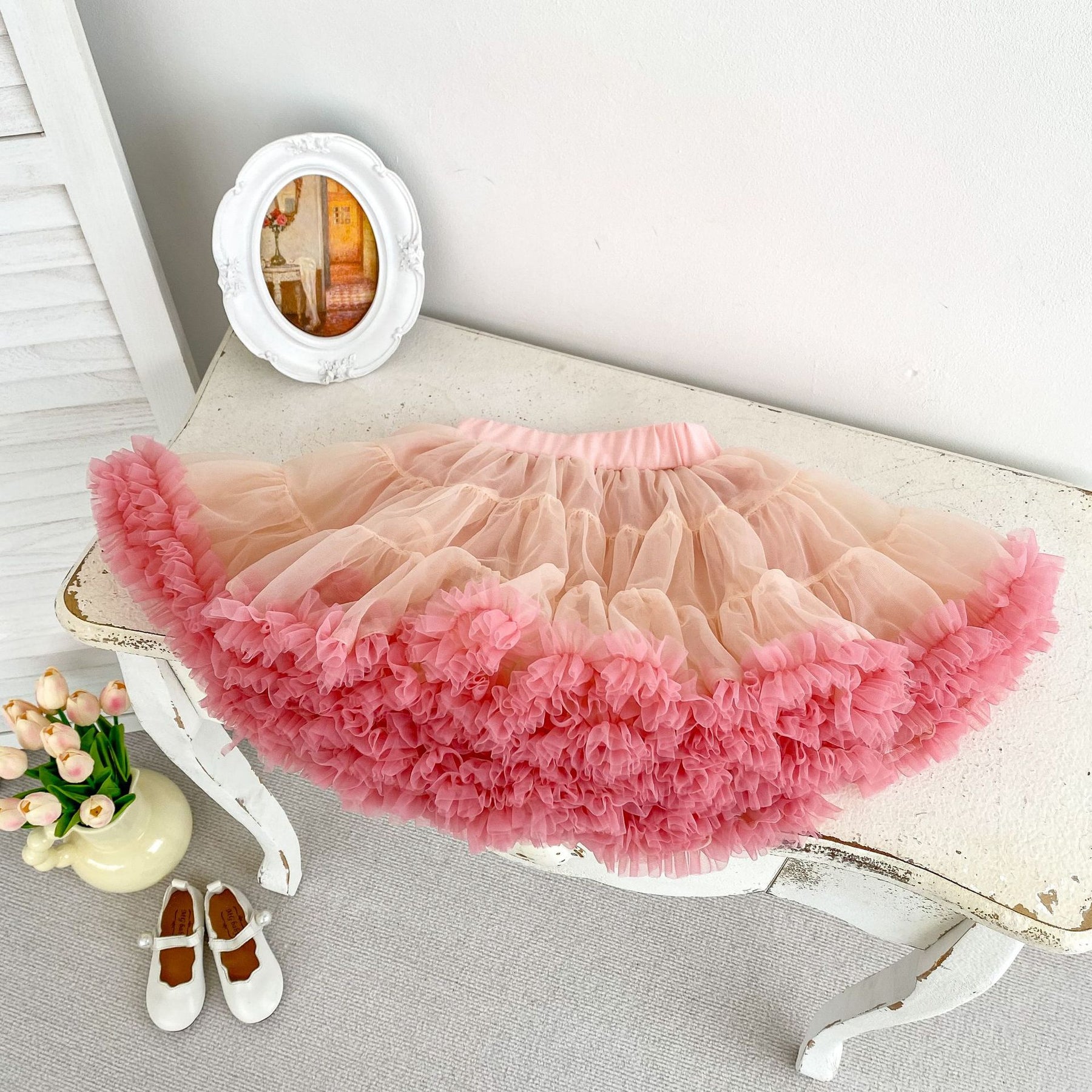 Fusta cu detalii Menina Roz