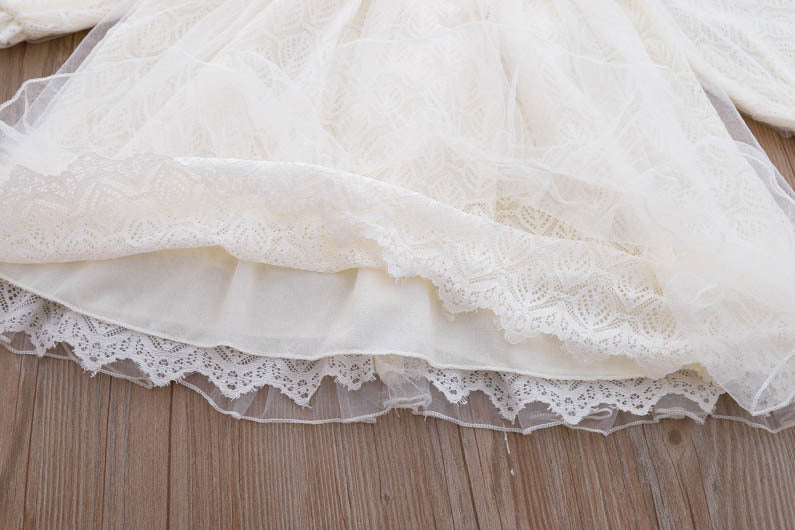 Rochie eleganta cu detalii Letisa Crem