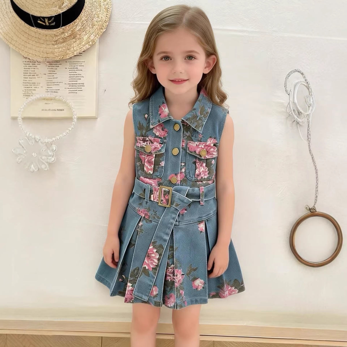 Rochie cu detalii Inary Albastru