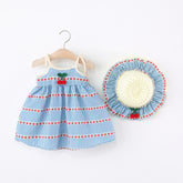 Rochie cu palarie Rusla Albastru