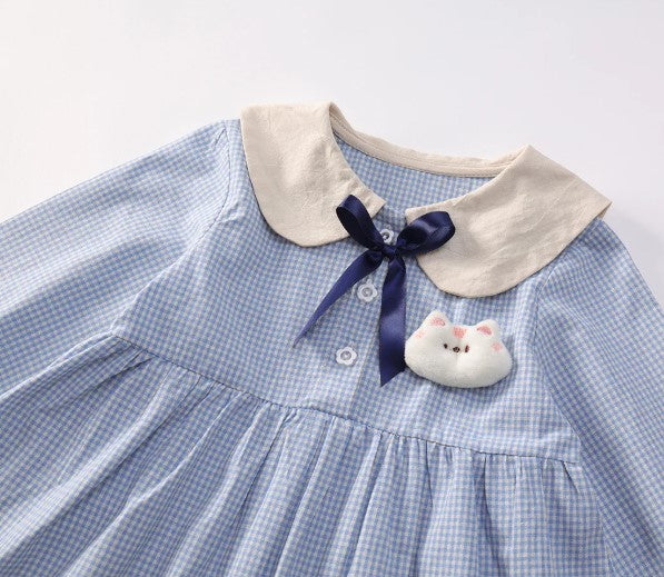 Rochie cu detalii Risi Albastru