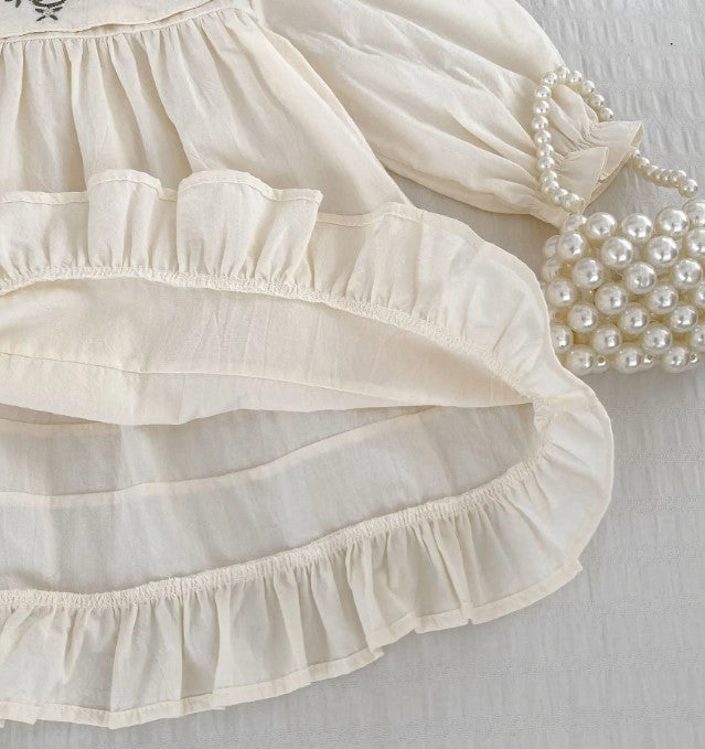 Rochie cu detalii Alfy Crem