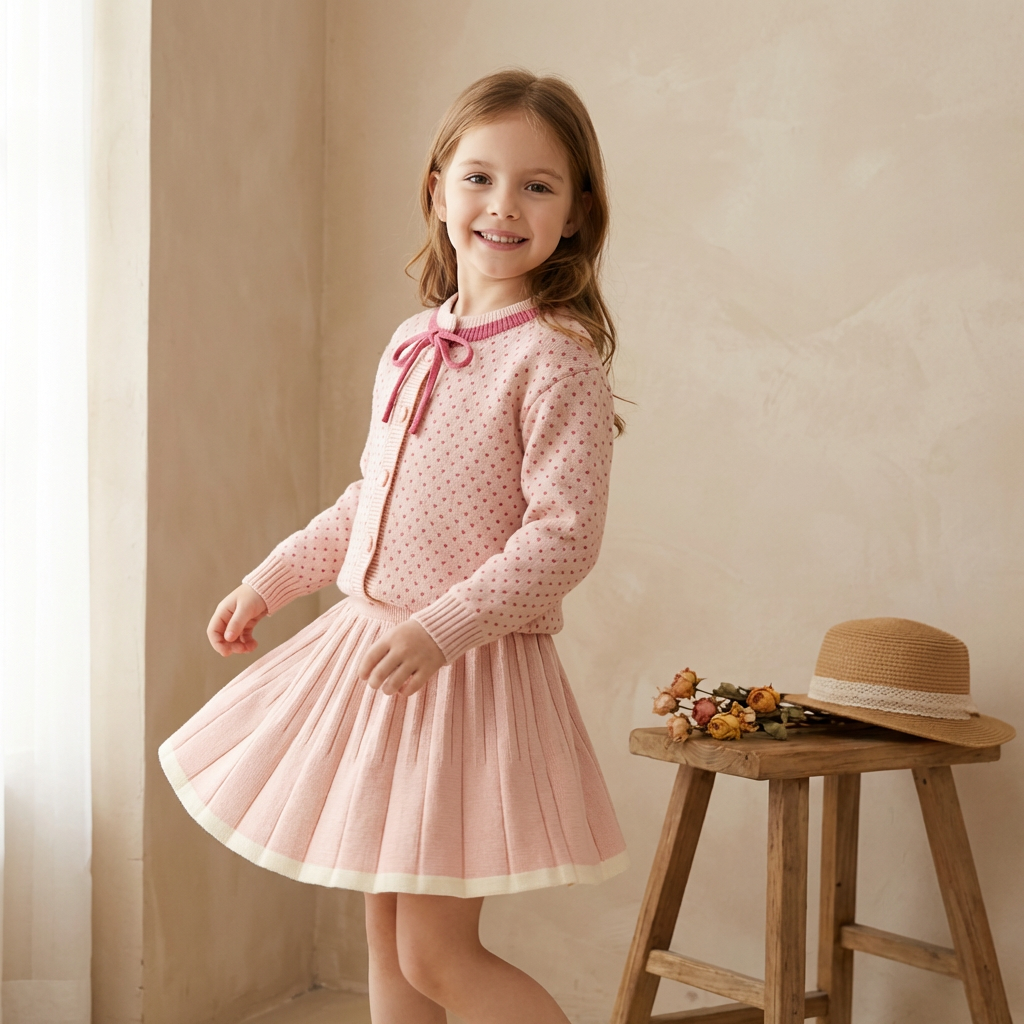 Set din doua piese Amne Roz