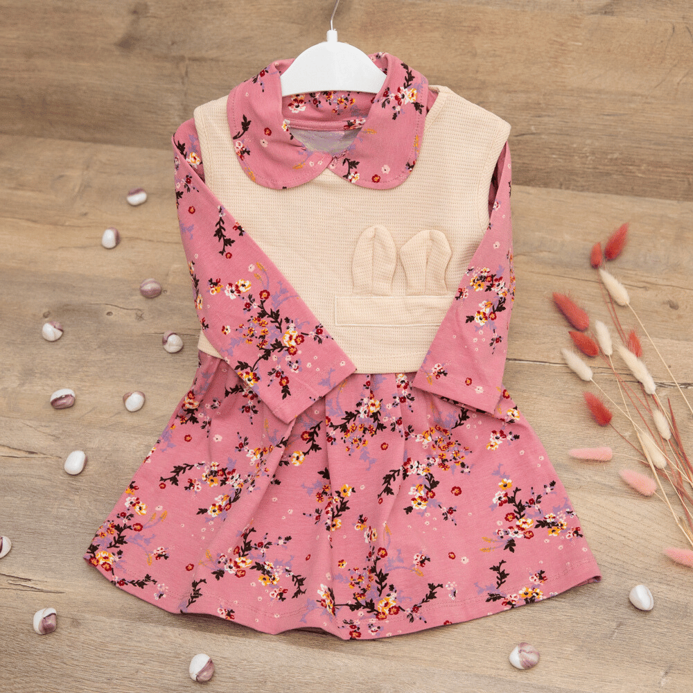 Rochie cu vesta Adasa Roz
