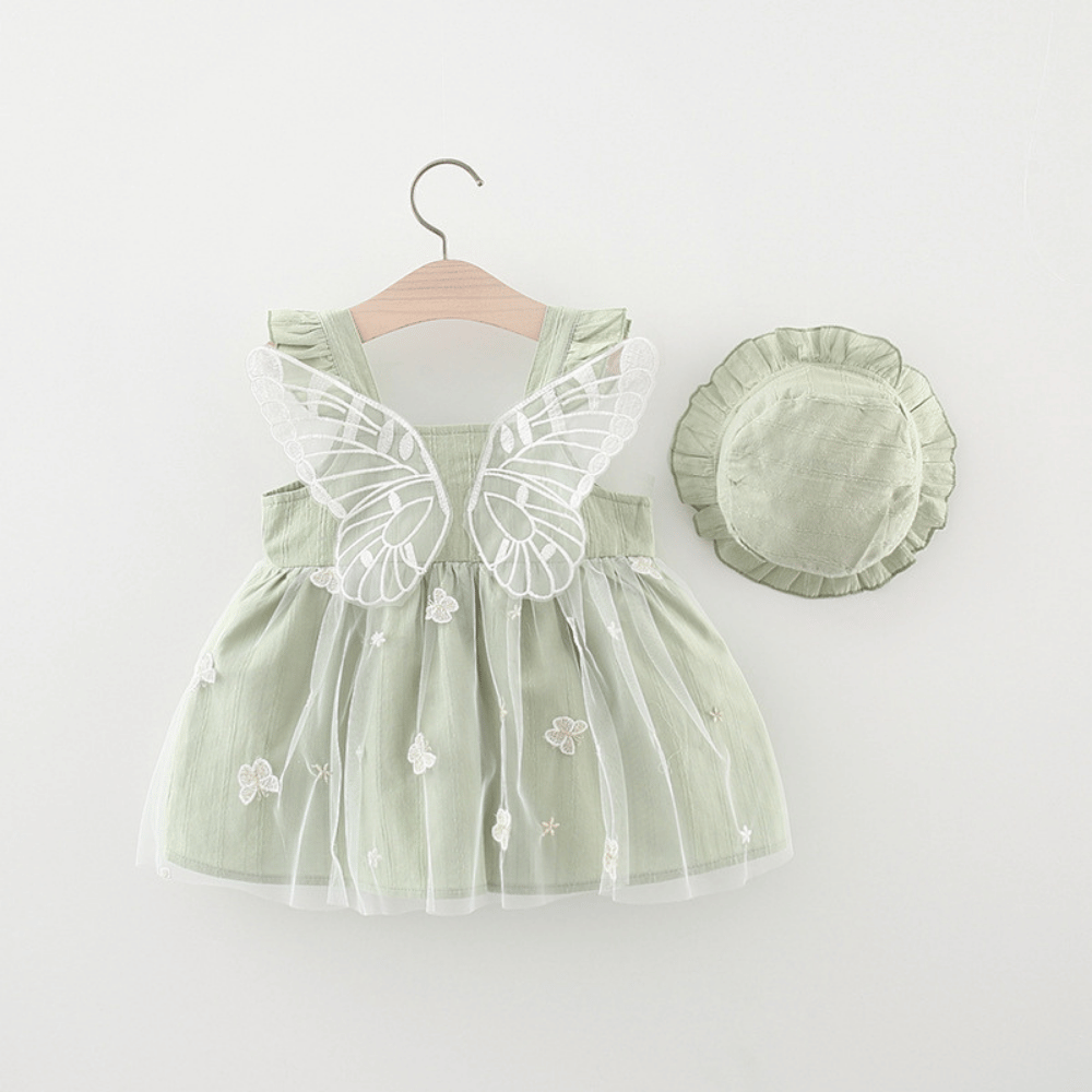 Rochie cu palarie Briti Verde