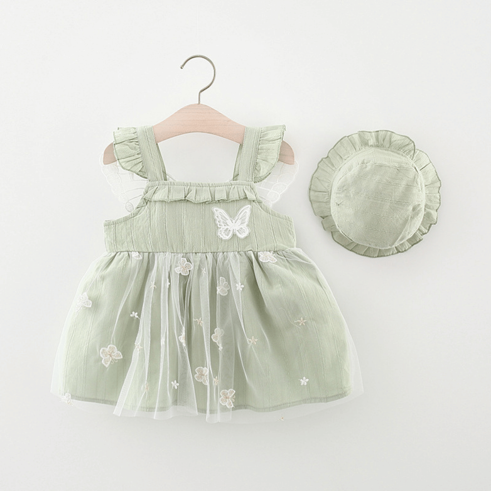 Rochie cu palarie Briti Verde