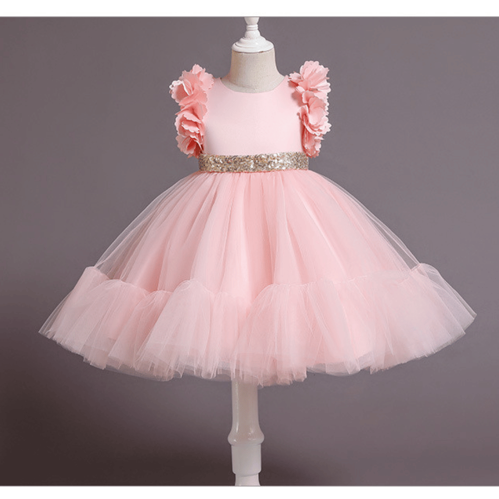 Rochie cu detalii Perusa Roz