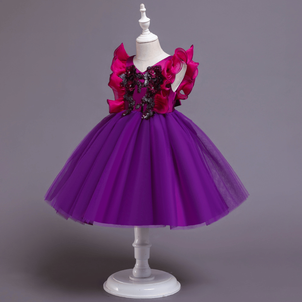 Rochie cu detalii Princesy Mov