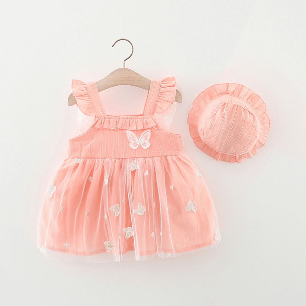 Rochie cu palarie Briti Roz