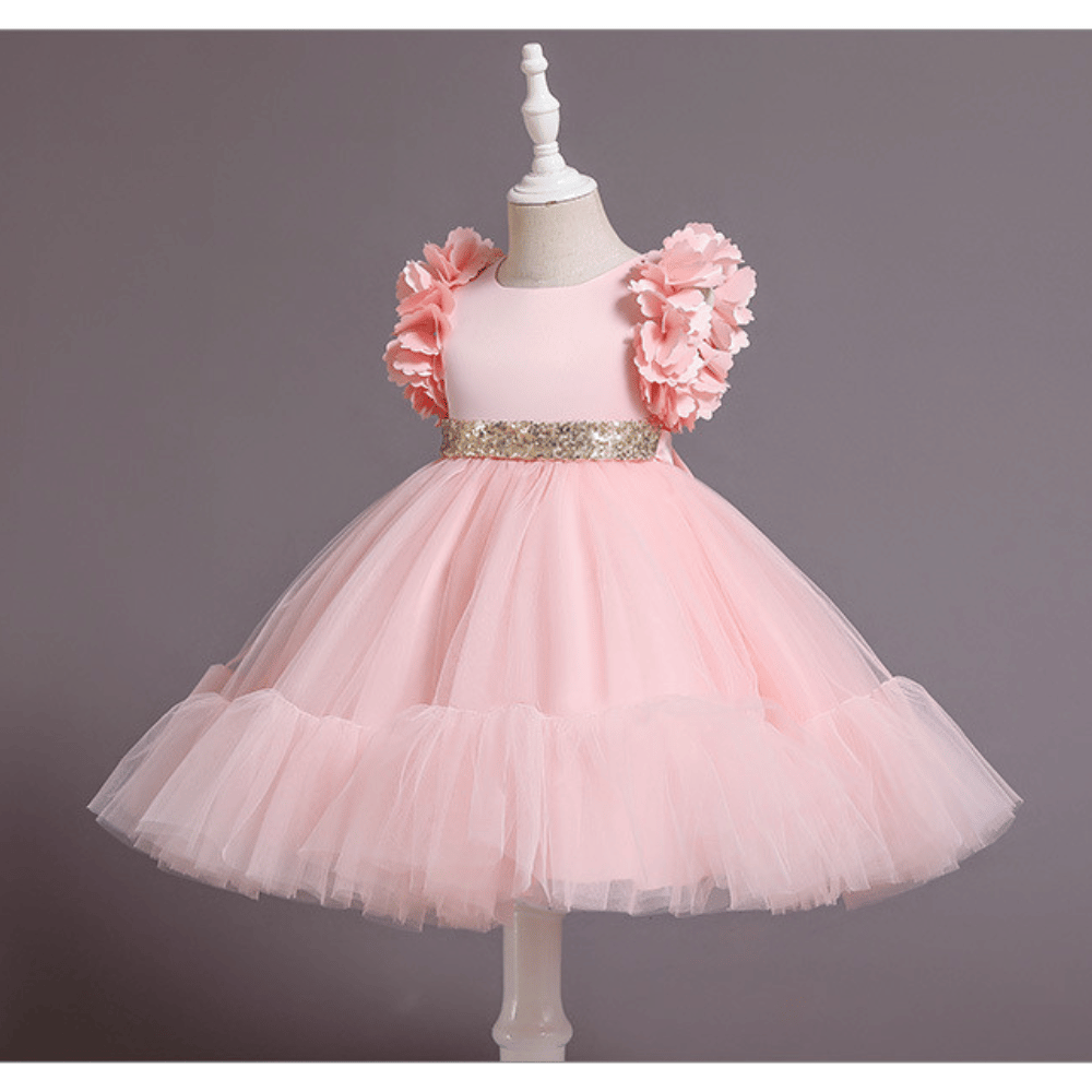 Rochie cu detalii Perusa Roz